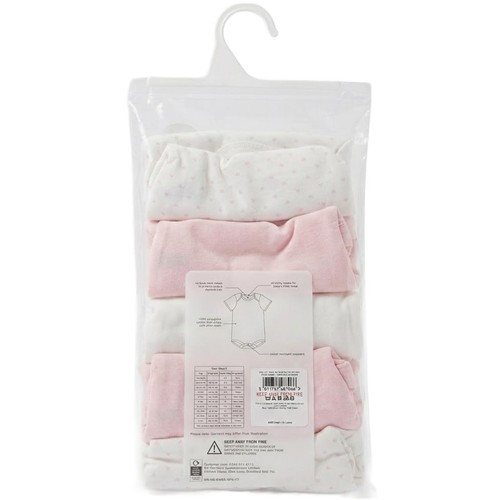Nutmeg 6-9 Months Baby Pink Short Sleeve Bodysuits   thumbnail 2