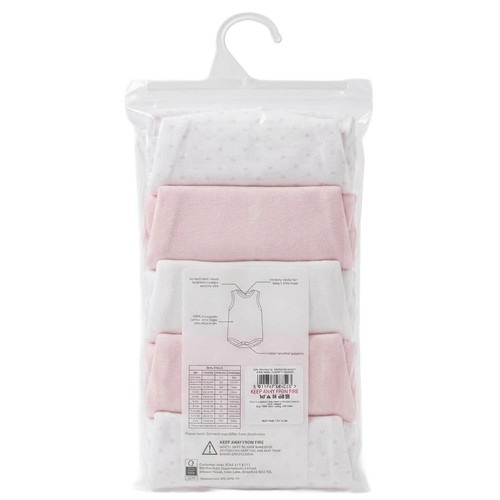 Nutmeg 18-24 Months Baby Pink Sleeveless Bodysuits 5 Pack  thumbnail 2
