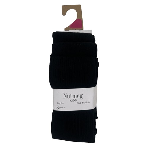 Nutmeg 11-12 Years Black Supersoft Girls Tights