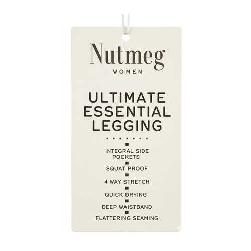 Nutmeg Ladies Size 8 Black Ultimate Essential Leggings thumbnail 2