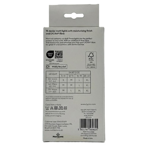 Nutmeg Size Large Ladies Natural 15 Denier Matt Tights 5 Pack  thumbnail 2
