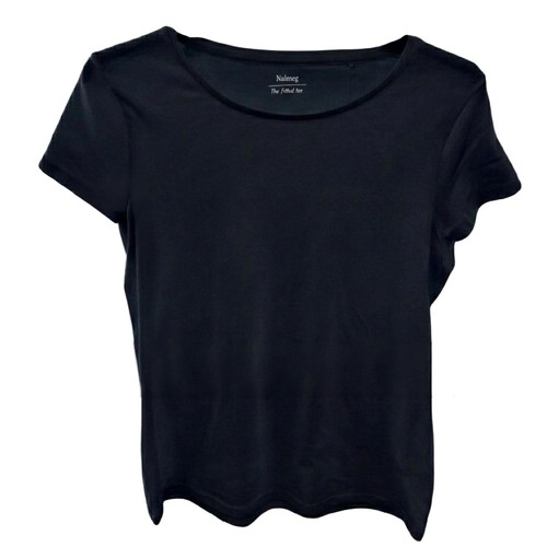 Nutmeg Ladies Size 22 Black Fitted Short Sleeve T-Shirt