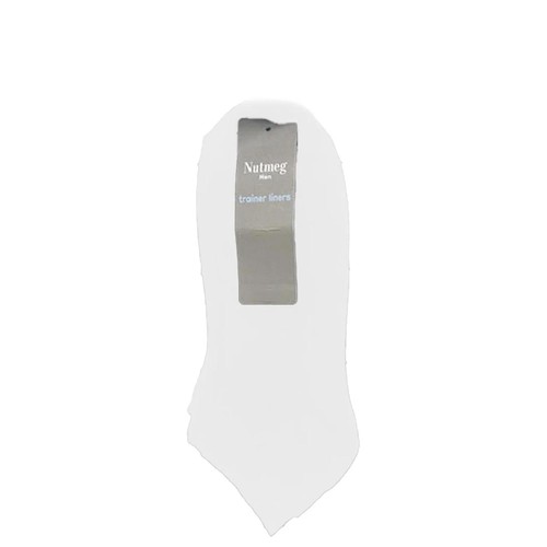 Nutmeg 9-12 Mens White Trainer Liners