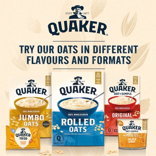 Quaker Oat So Simple Golden Syrup Porridge Sachets Cereal thumbnail 3