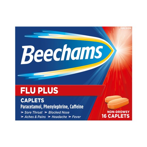 Beechams Flu Plus Cold Flu & Cough Relief with Paracetamol Caplets