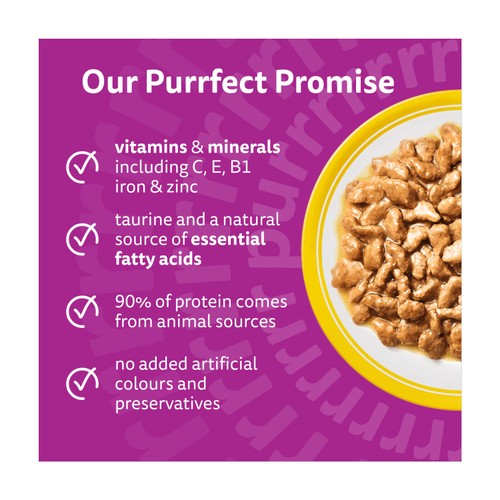 Whiskas 1+ Poultry Feasts Adult Wet Cat Food Pouches in Gravy thumbnail 2