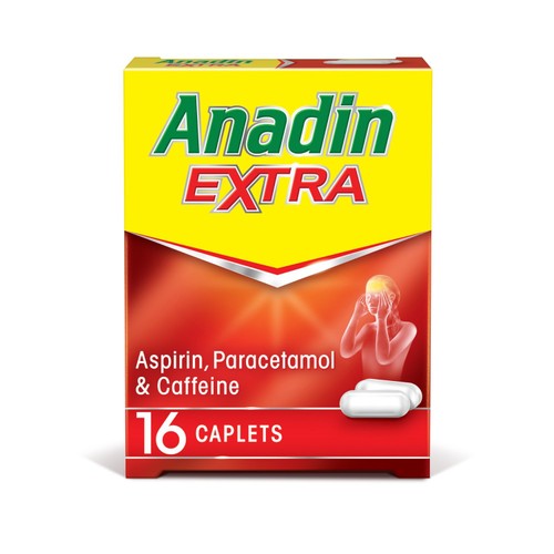 Anadin Extra Aspirin, Paracetamol, & Caffeine Caplets, 16s thumbnail 2
