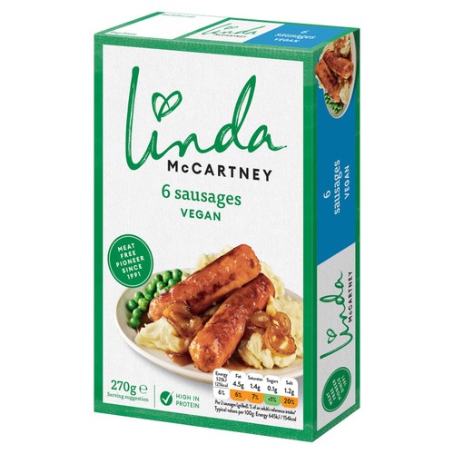 Linda McCartney 6 Frozen Vegetarian Sausages thumbnail 2