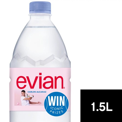 Evian Still Natural Mineral Spring Bottled Water