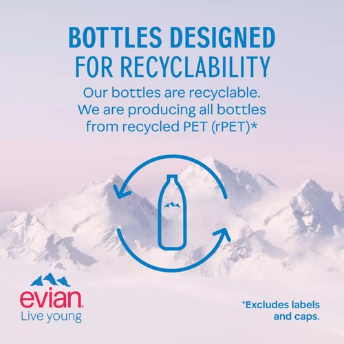 Evian Still Natural Mineral Spring Bottled Water thumbnail 7