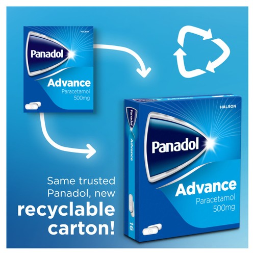 Panadol Advance Paracetamol Pain Killers 500mg Tablets  thumbnail 2