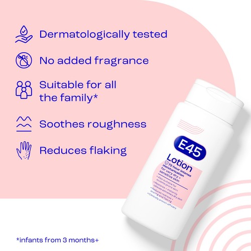 E45 Moisturiser Body Lotion for Dry & Sensitive Skin thumbnail 2