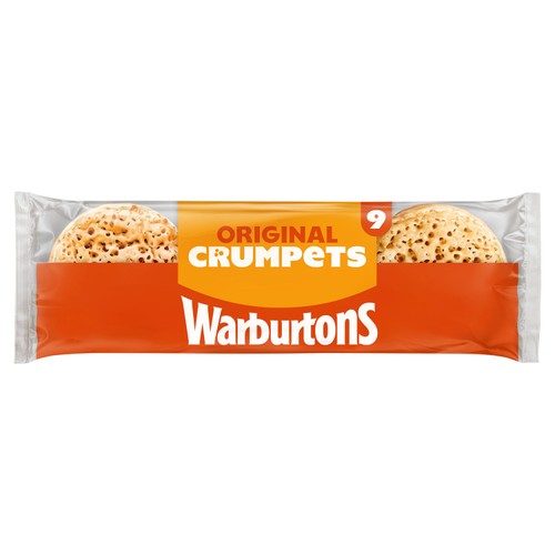Warburtons 9 Original Crumpets thumbnail 2