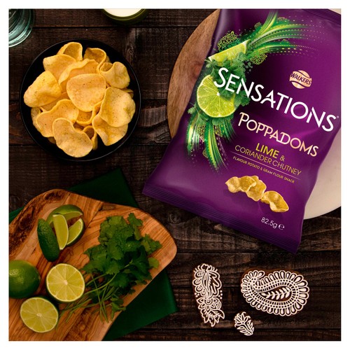 Sensations Lime & Coriander Chutney Sharing Bag Poppadoms thumbnail 5