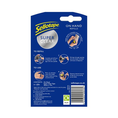 Sellotape On Hand Refills Twin Pack thumbnail 2