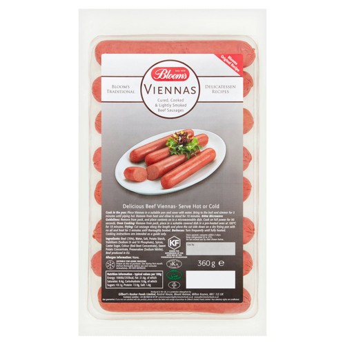 Blooms Viennas Cured Beef Sausage