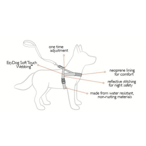 EzyDog Quick Fit Red Dog Harness Large thumbnail 2