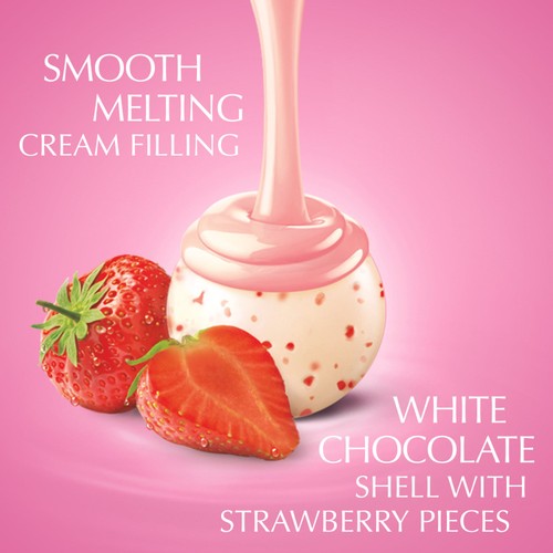 Lindt Lindor Strawberries & Cream Chocolate Truffles Box thumbnail 10