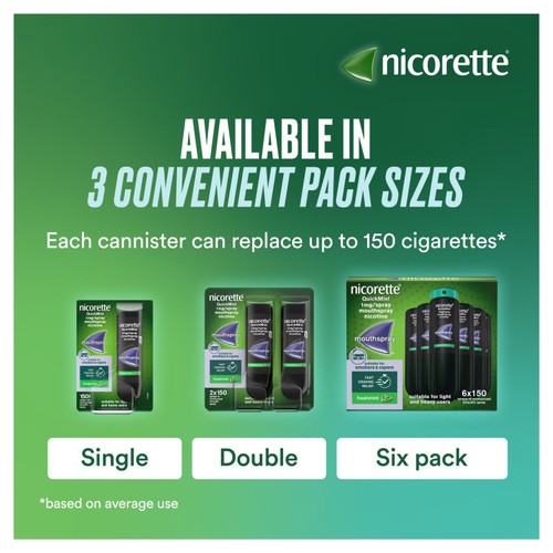 Nicorette QuickMist Mouth Spray, Freshmint Duo, 1 mg (Stop Smoking Aid) thumbnail 7