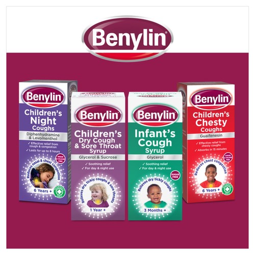 Benylin Childrens Dry Cough & Sore Throat Syrup Blackcurrant thumbnail 10