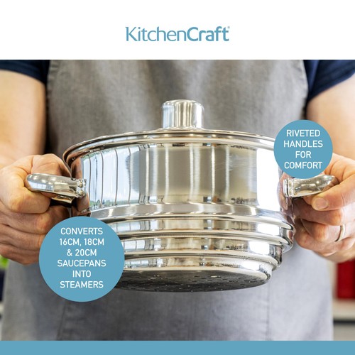 Kitchen Craft Stainless Steel Universal Steamer thumbnail 4