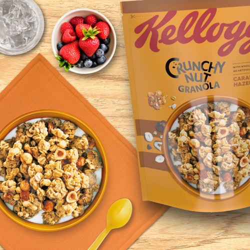Kellogg's Crunchy Nut Caramelised Hazelnuts Breakfast Granola  thumbnail 3