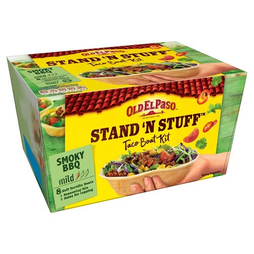 Old El Paso Mexican Stand 'N' Stuff Smoky BBQ Taco Kit with Soft Shells thumbnail 3