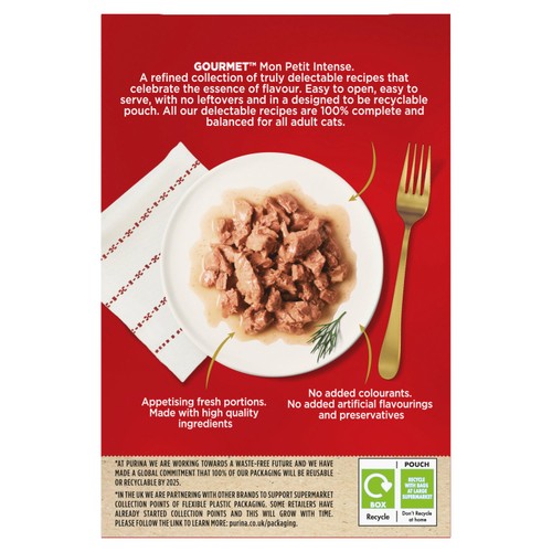 Gourmet Mon Petit Poultry Variety Turkey Chicken Duck Wet Cat Food thumbnail 5