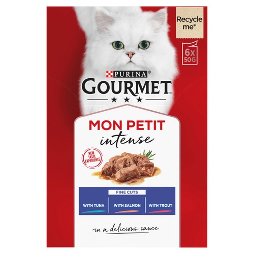 Gourmet Mon Petit Fish Variety Tuna Salmon Trout Wet Cat Food  thumbnail 2