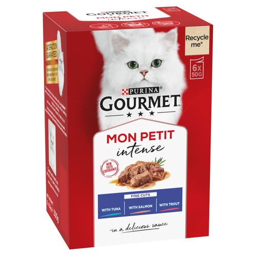 Gourmet Mon Petit Fish Variety Tuna Salmon Trout Wet Cat Food  thumbnail 4