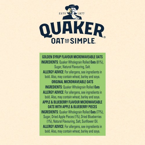 Quaker Oat So Simple Variety Pack Porridge Sachets Cereal thumbnail 10