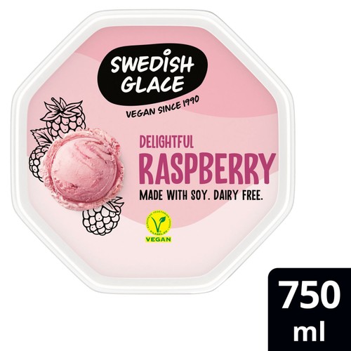 Swedish Glace Delightful Raspberry Non Dairy Vegan Ice Cream Tub thumbnail 2