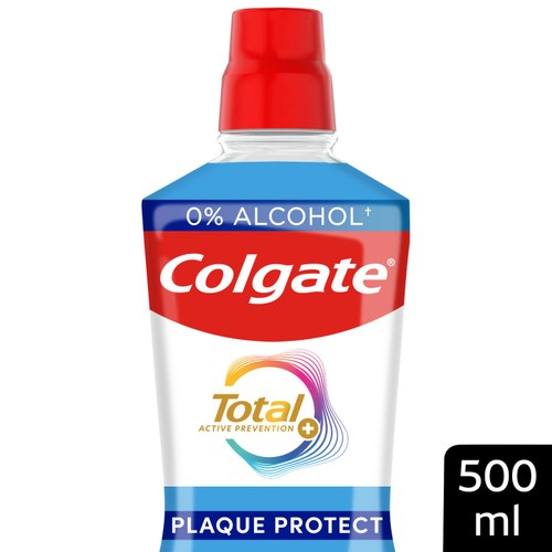 Colgate Total Advanced Plaque Protect Peppermint Mouthwash Alcohol Free