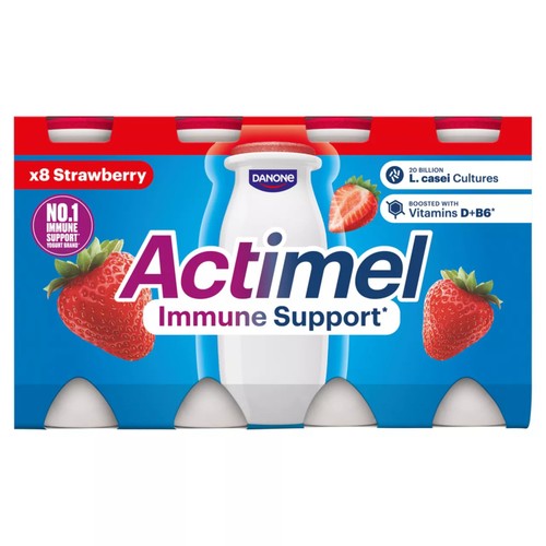 Actimel Strawberry Immune Support Yoghurt Drink Multipack thumbnail 2