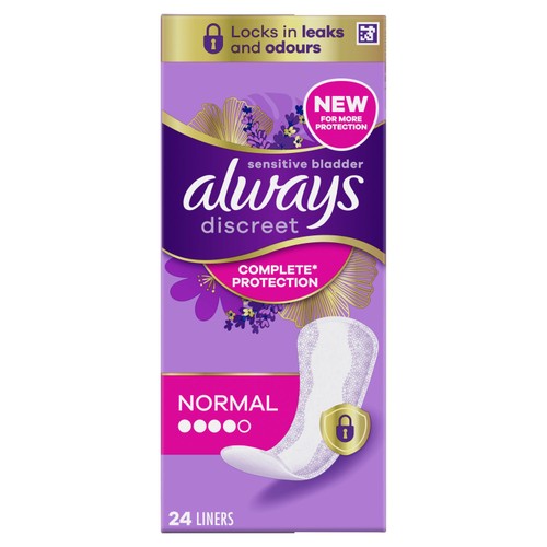 Always Discreet Incontinence Liners Normal
