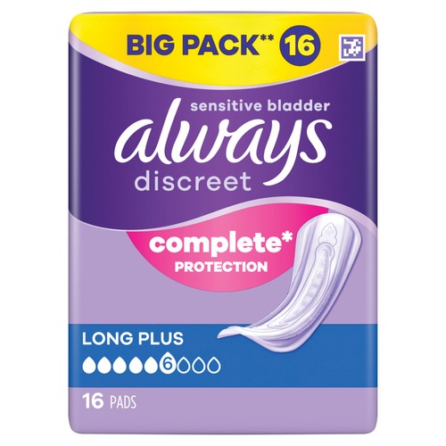 Always Discreet Incontinence Pads Long Plus thumbnail 2
