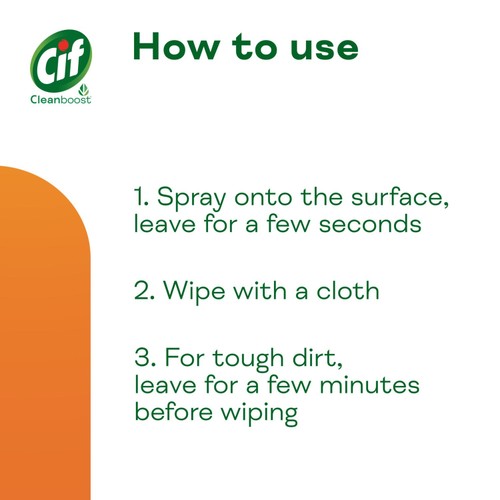 Cif Cleanboost Kitchen Cleaner Spray Deagreaser 700 ml thumbnail 4