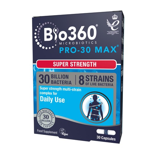 Natures Aid Microbiotics Pro-30 Max Super Strength Supplement Capsules