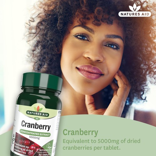 Natures Aid Cranberry Supplement Tablets 5000mg  thumbnail 2