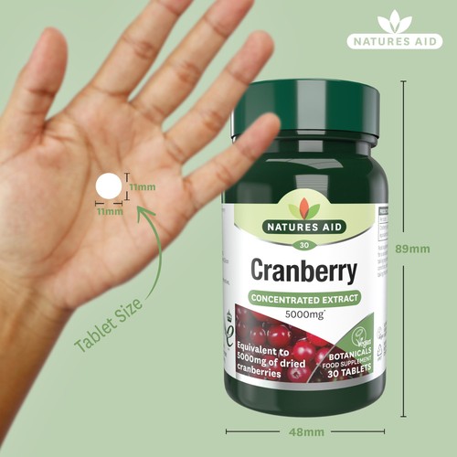Natures Aid Cranberry Supplement Tablets 5000mg  thumbnail 3