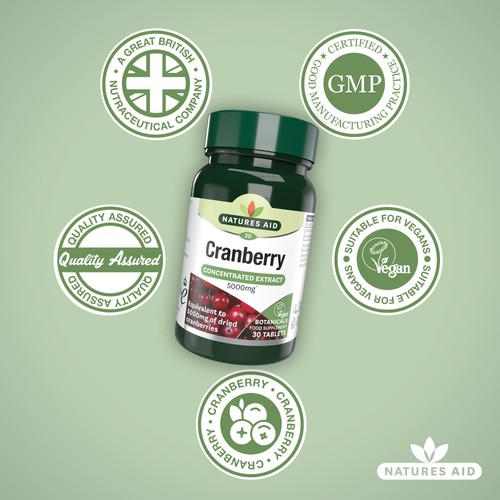 Natures Aid Cranberry Supplement Tablets 5000mg  thumbnail 4