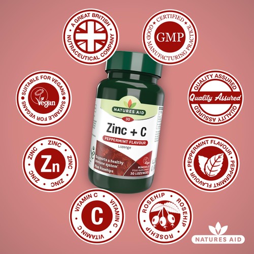 Natures Aid Zinc + C Supplement Lozenges  thumbnail 4