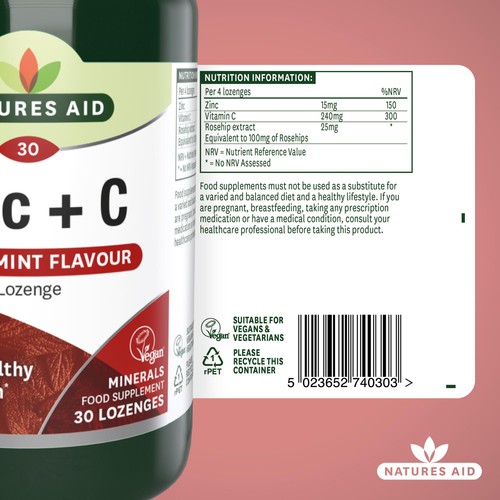 Natures Aid Zinc + C Supplement Lozenges  thumbnail 6