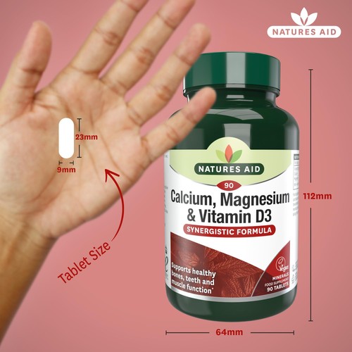 Natures Aid Calcium, Magnesium & Vitamin D3 Tablets  thumbnail 3