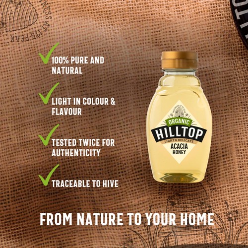 Hilltop Honey Organic Acacia Squeezy thumbnail 4