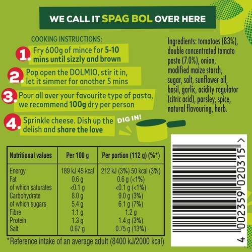 Dolmio Bolognese Original Pasta Sauce thumbnail 2