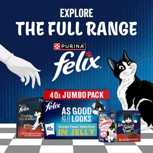 Felix As Good As it Looks Ocean Feasts in Jelly Wet Cat Food thumbnail 7