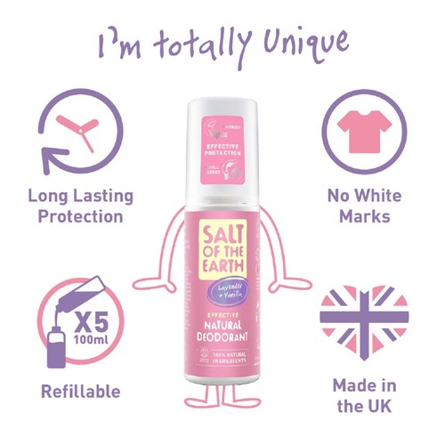 Salt of the Earth Natural Spray Deodorant Lavender & Vanilla thumbnail 5