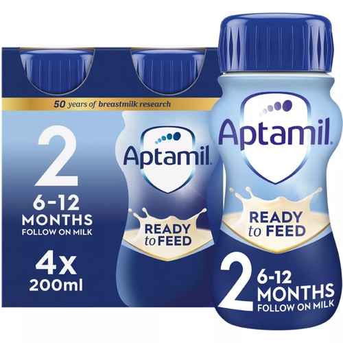 Aptamil 2 Follow On Baby Milk Formula Liquid Ready to Feed 6-12 Months thumbnail 2