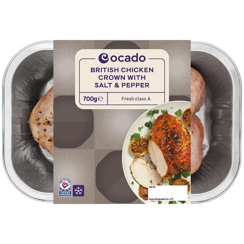 Ocado British Chicken Crown with Salt & Pepper thumbnail 2